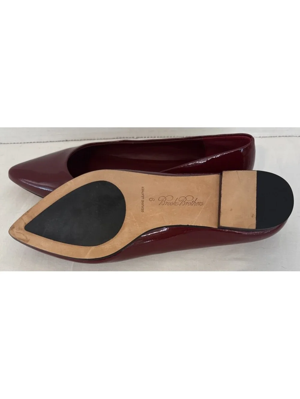 Brooks Brothers Patent Leather Deep Wine Red/ Burgundy Red Women’s Shoes Size 9